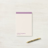 Clean Minimalist Lavender Purple & Pale Peach Post-it® Notes (Op bureau)