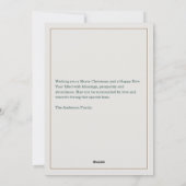 Clean & Minimalist Merry Christmas Feestdagenkaart (Achterkant)