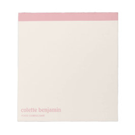 Clean Minimalist Pastel Pink & Pale Peach Notitieblok