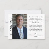 Clean Minimalist Photo Funeral Sympathy Bedankkaart (Voorkant)