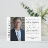 Clean Minimalist Photo Funeral Sympathy Bedankkaart (Staand voorkant)