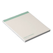 Clean Minimalist Turquoise-Green & Pale Peach Notitieblok (Schuin)