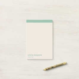 Clean Minimalist Turquoise-Green & Pale Peach Post-it® Notes