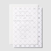Clean Modern Black and White Wedding Vellum Uitnodigingen (Offset (Uitnodiging))