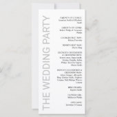 Clean Modern Black Grey White Wedding (Achterkant)