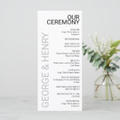 Clean Modern Black Grey White Wedding (Staand voorkant)