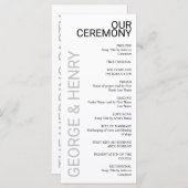 Clean Modern Black Grey White Wedding (Voorkant / Achterkant)
