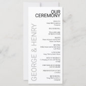 Clean Modern Black Grey White Wedding (Voorkant)