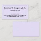 Clean & Modern Counselor at Law Visitekaartje (Voorkant / Achterkant)