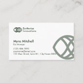 Clean Modern Eco Green Sustainable Branding Bold Visitekaartje (Voorkant)