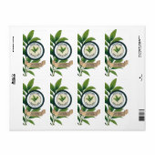 Clean Modern Green Tea Label Sjablonen (Full Sheet)
