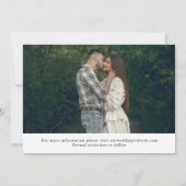 Clean Modern Initialen Foto's QR Code Save the Dat Date (Achterkant)