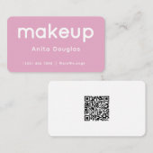 Clean modern minimalist makeup  visitekaartje (Voorkant / Achterkant)