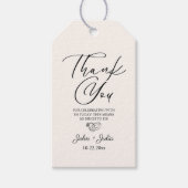 Clean Modern Wedding Favor Gift Tag Cadeaulabel (Voorkant)
