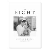 Clean Modern Wedding Photo Kaart (Achterkant)