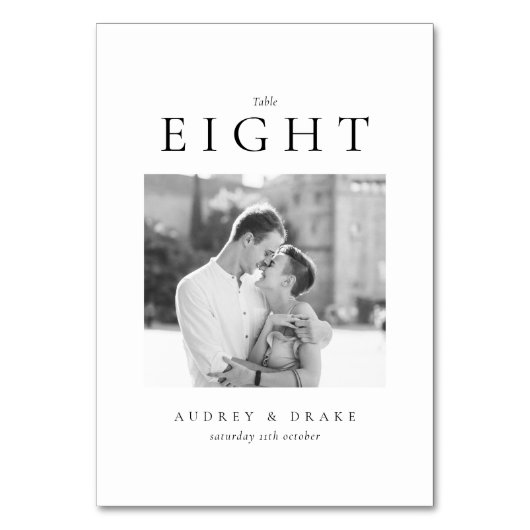 Clean Modern Wedding Photo Kaart (Voorkant)