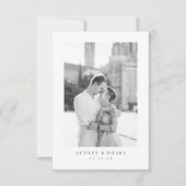 Clean Modern Wedding Photo Thank You Card Bedankkaart (Voorkant)