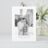 Clean Modern Wedding Photo Thank You Card Bedankkaart (Staand voorkant)