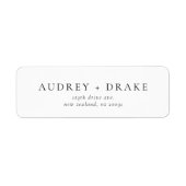 Clean Modern Wedding Return Address Label (Voorkant)