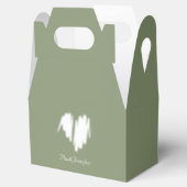 Clean Monochrome Classic Graffiti White Heart Bedankdoosjes (Geopend)