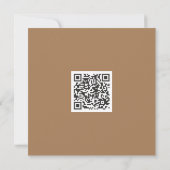 Clean Monochrome Moderne Vibe QR-code Kaart (Achterkant)