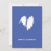 Clean Monochrome Moderne White Heart QR-code Feestdagenkaart (Voorkant)