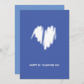 Clean Monochrome Moderne White Heart QR-code Feestdagenkaart (Voorkant / Achterkant)