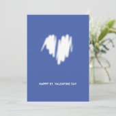 Clean Monochrome Moderne White Heart QR-code Feestdagenkaart (Staand voorkant)