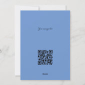 Clean Monochrome Moderne White Heart QR-code Feestdagenkaart (Achterkant)