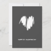 Clean Monochrome Moderne White Heart QR-code