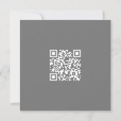 Clean Monochrome Moderne White Heart QR-code Kaart (Achterkant)