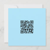 Clean Monochrome Moderne White Heart QR-code Kaart (Achterkant)