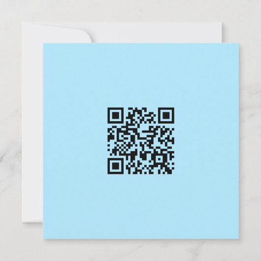 Clean Monochrome Moderne White Heart QR-code Kaart (Achterkant)