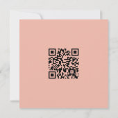 Clean Monochrome Moderne White Heart QR-code Kaart (Achterkant)
