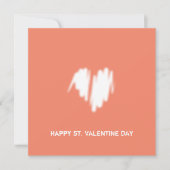 Clean Monochrome Moderne White Heart QR-code Kaart (Voorkant)