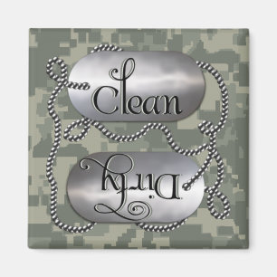 Clean N Dirty Dog Tags 3 (Vaatwasser magneet) Magneet