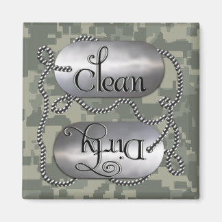 Clean N Dirty Dog Tags 3 (Vaatwasser magneet) Magneet