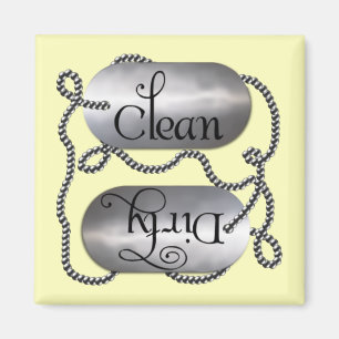 Clean N Dirty Dog Tags 4 (Vaatwasser magneet) Magneet