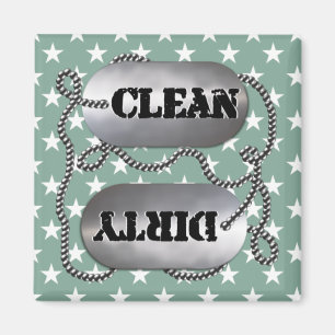 Clean N Dirty Dog Tags 7 (Vaatwasser magneet) Magneet