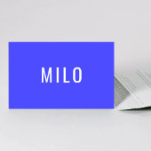 Clean Neon Blue Professionele Typografie Visitekaartje