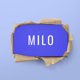 Clean Neon Blue Professionele Typografie Visitekaartje