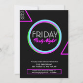 Clean Neon Night Club Flyer-promotie Kaart (Voorkant)