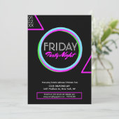 Clean Neon Night Club Flyer-promotie Kaart (Staand voorkant)