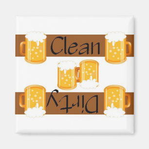 Clean of Dirty Beer Dishwaser Magnet