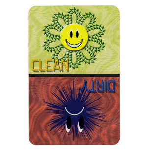 CLEAN OF DIRTY Dishwaser Magnet Magneet