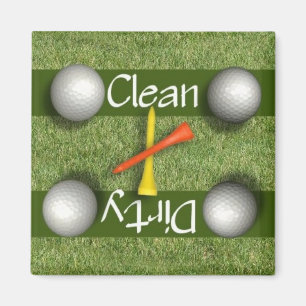 Clean of Dirty Golf Dishwasher Magnet