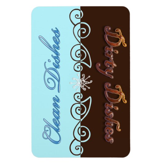 Clean of Dirty Kitchen Magnet Magneet (Verticaal)