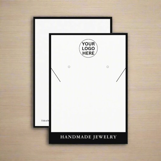 Clean Oorbellen Ketting Sieraden Business Logo Contactkaartje