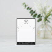 Clean Oorbellen Ketting Sieraden Business Logo Contactkaartje (Staand voorkant)