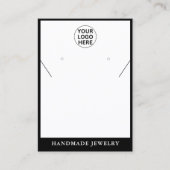 Clean Oorbellen Ketting Sieraden Business Logo Contactkaartje (Voorkant)